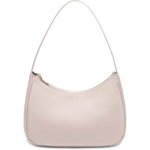 Women’s Nude  Cute Hobo Tote Handbag Mini Clutch Purse with Zipper Closure